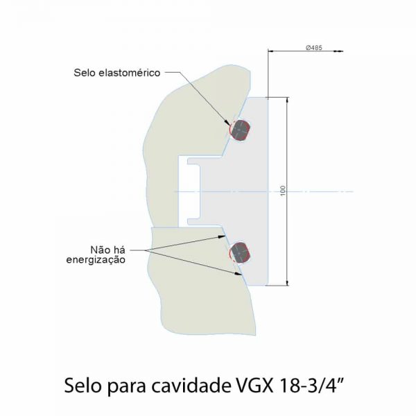 Selo para cavidade VGX 18-3/4"